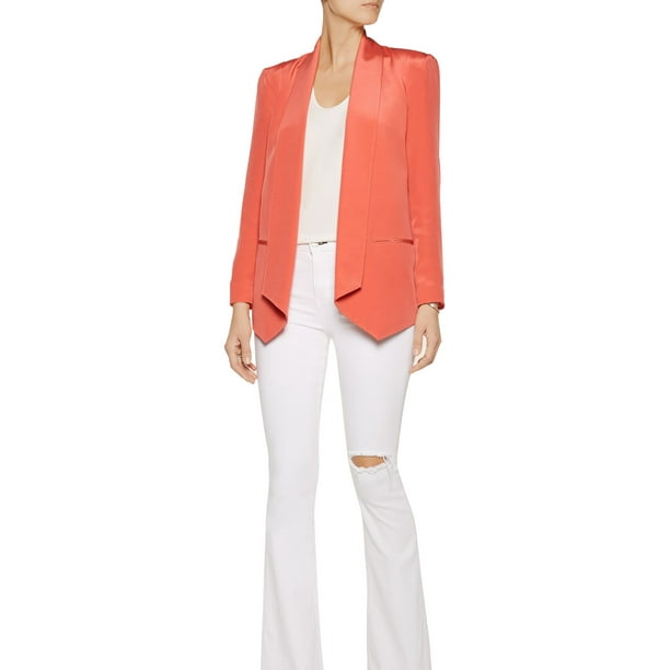 Rebecca Minkoff Womens Graphic Silk Zip Up Nolan Jacket Rebecca Minkoff Womens Graphic Silk Zip Up Nolan Jacket